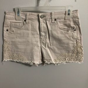 Aeropostale light pink/cream jean shorts